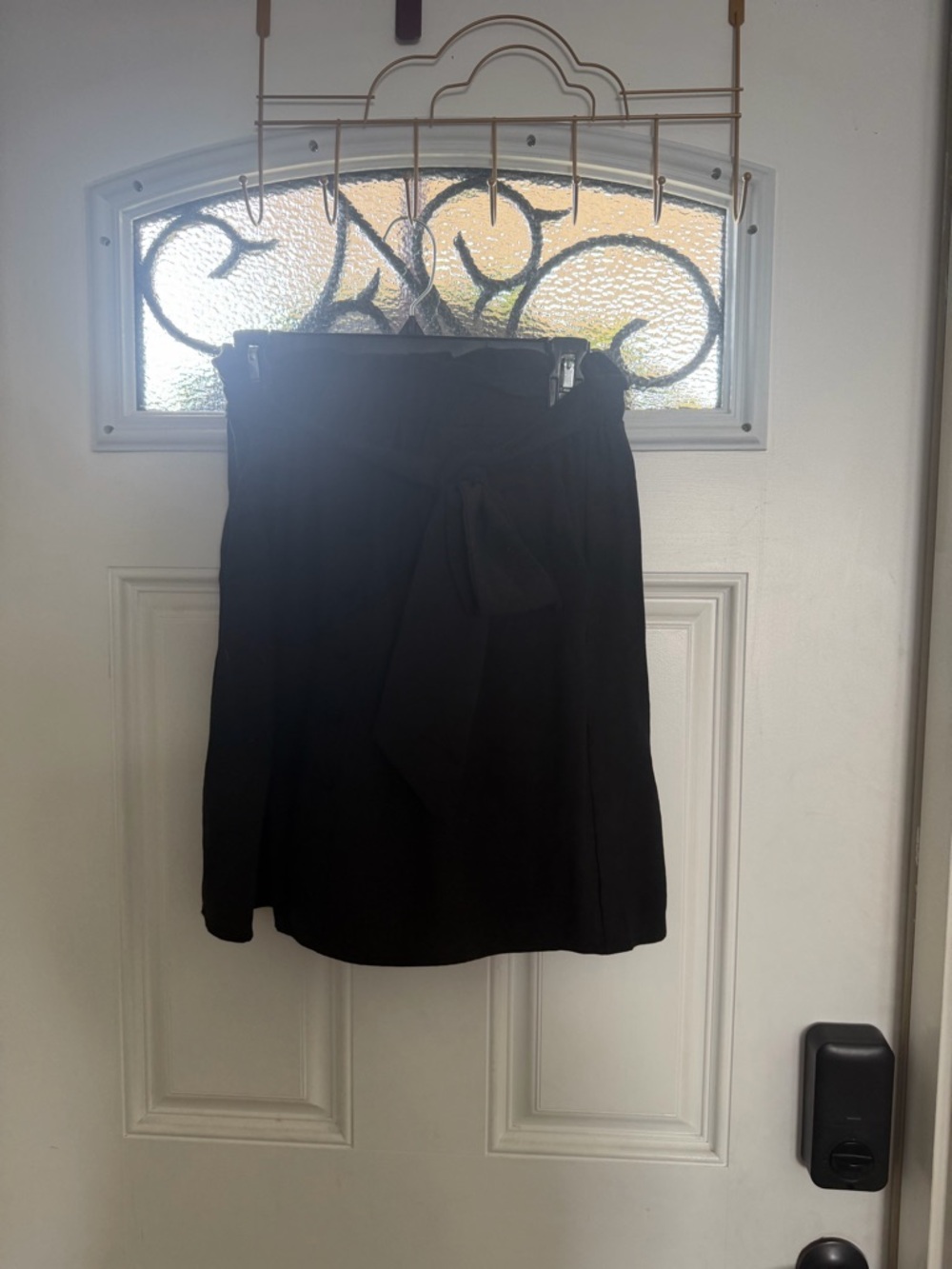 Lily Rose Black Tie-Waist Mini Skirt